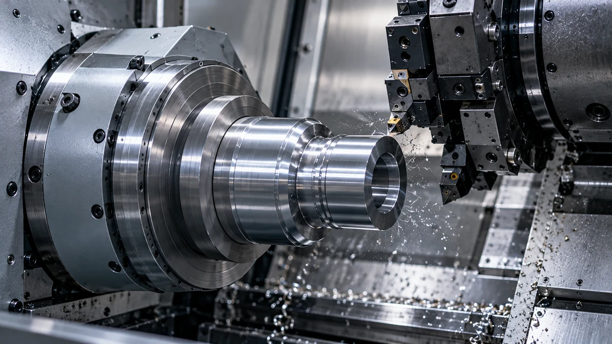 CNC torna hattında hassas metal parça işleme